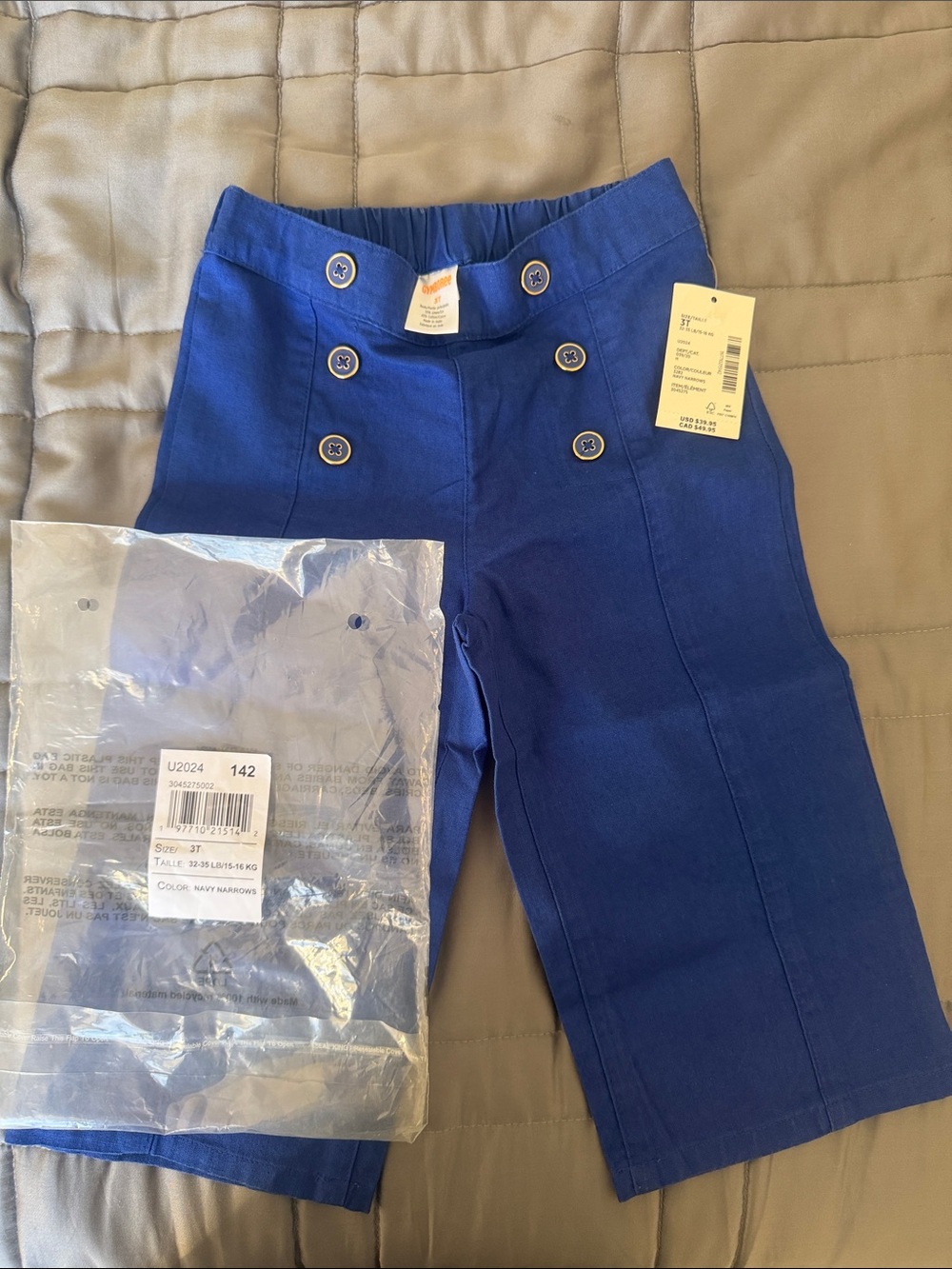 Gymboree girls Royal Blue Button-Front pants